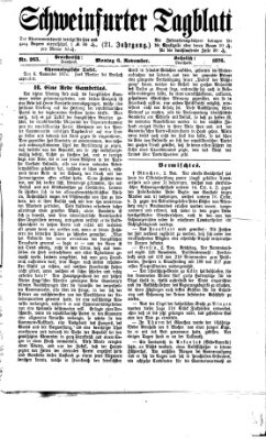 Schweinfurter Tagblatt Montag 6. November 1876