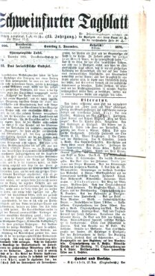 Schweinfurter Tagblatt Samstag 2. Dezember 1876