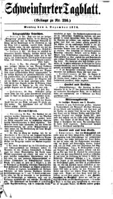 Schweinfurter Tagblatt Montag 4. Dezember 1876