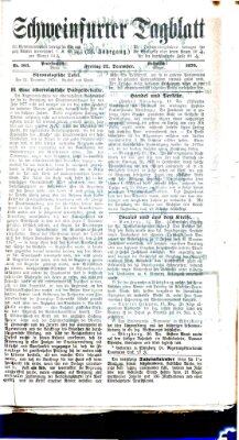 Schweinfurter Tagblatt Freitag 22. Dezember 1876