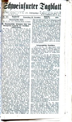 Schweinfurter Tagblatt Donnerstag 28. Dezember 1876