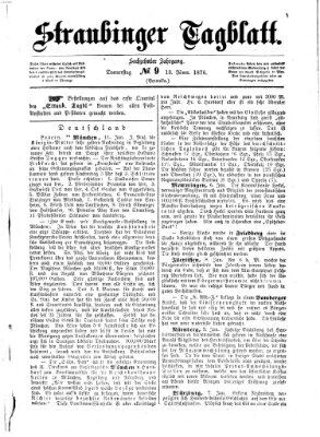 Straubinger Tagblatt Donnerstag 13. Januar 1876