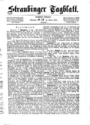 Straubinger Tagblatt Mittwoch 19. Januar 1876