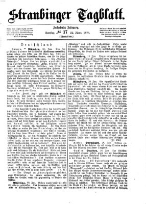 Straubinger Tagblatt Samstag 22. Januar 1876