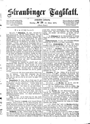 Straubinger Tagblatt Sonntag 23. Januar 1876