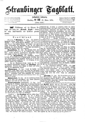 Straubinger Tagblatt Samstag 29. Januar 1876