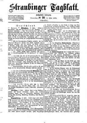 Straubinger Tagblatt Donnerstag 10. Februar 1876