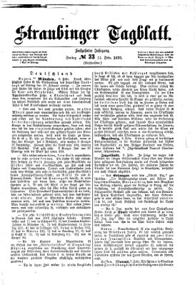 Straubinger Tagblatt Freitag 11. Februar 1876