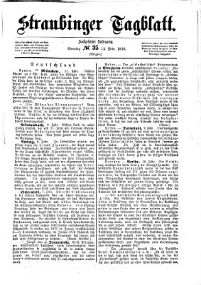 Straubinger Tagblatt Sonntag 13. Februar 1876