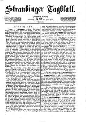 Straubinger Tagblatt Mittwoch 16. Februar 1876