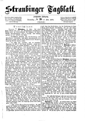 Straubinger Tagblatt Donnerstag 17. Februar 1876