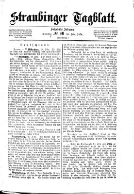 Straubinger Tagblatt Samstag 26. Februar 1876