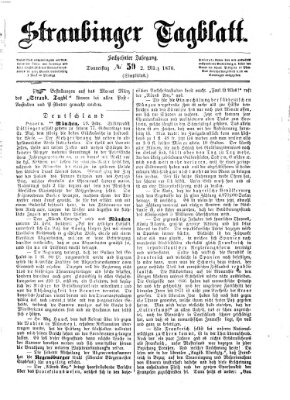 Straubinger Tagblatt Donnerstag 2. März 1876