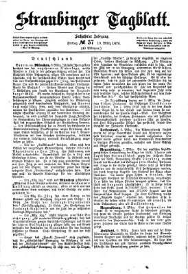 Straubinger Tagblatt Freitag 10. März 1876