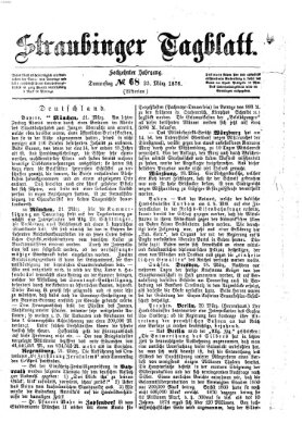 Straubinger Tagblatt Donnerstag 23. März 1876