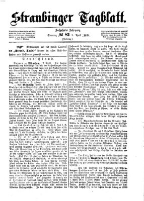 Straubinger Tagblatt Sonntag 9. April 1876