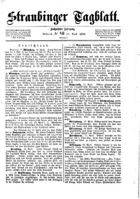 Straubinger Tagblatt Mittwoch 19. April 1876