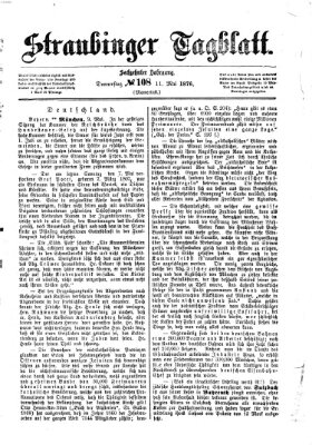 Straubinger Tagblatt Donnerstag 11. Mai 1876