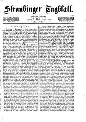 Straubinger Tagblatt Dienstag 13. Juni 1876