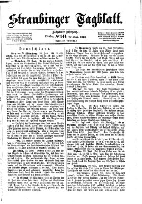 Straubinger Tagblatt Dienstag 27. Juni 1876