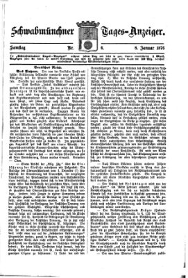 Schwabmünchner Tages-Anzeiger Samstag 8. Januar 1876