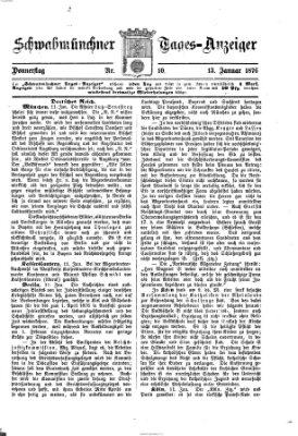 Schwabmünchner Tages-Anzeiger Donnerstag 13. Januar 1876