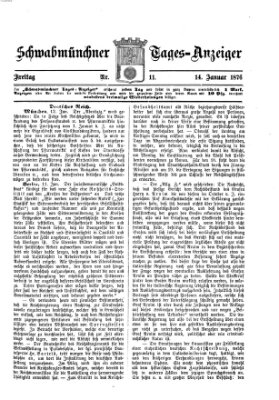 Schwabmünchner Tages-Anzeiger Freitag 14. Januar 1876