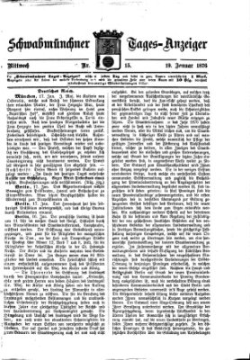 Schwabmünchner Tages-Anzeiger Mittwoch 19. Januar 1876