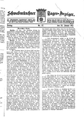 Schwabmünchner Tages-Anzeiger Freitag 21. Januar 1876