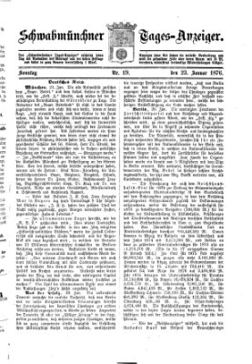 Schwabmünchner Tages-Anzeiger Sonntag 23. Januar 1876