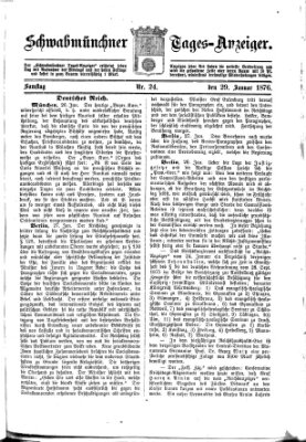 Schwabmünchner Tages-Anzeiger Samstag 29. Januar 1876