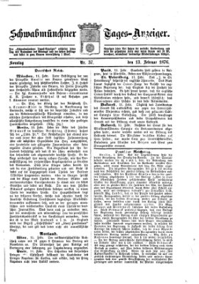 Schwabmünchner Tages-Anzeiger Sonntag 13. Februar 1876