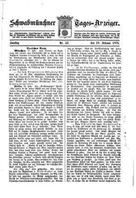 Schwabmünchner Tages-Anzeiger Samstag 19. Februar 1876