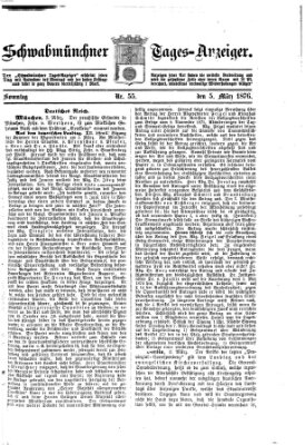 Schwabmünchner Tages-Anzeiger Sonntag 5. März 1876