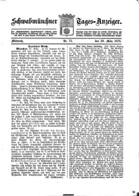 Schwabmünchner Tages-Anzeiger Mittwoch 29. März 1876