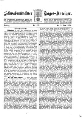 Schwabmünchner Tages-Anzeiger Freitag 9. Juni 1876