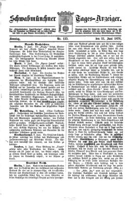 Schwabmünchner Tages-Anzeiger Sonntag 11. Juni 1876