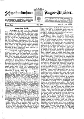 Schwabmünchner Tages-Anzeiger Donnerstag 6. Juli 1876