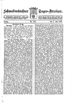 Schwabmünchner Tages-Anzeiger Freitag 7. Juli 1876