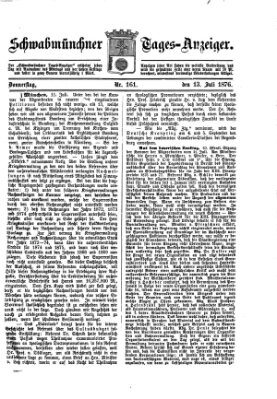 Schwabmünchner Tages-Anzeiger Donnerstag 13. Juli 1876