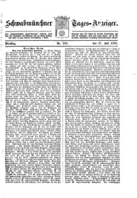 Schwabmünchner Tages-Anzeiger Montag 17. Juli 1876