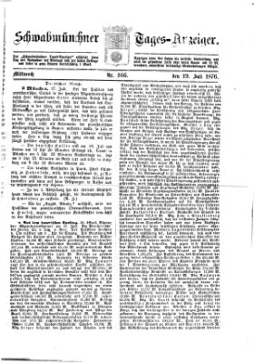 Schwabmünchner Tages-Anzeiger Mittwoch 19. Juli 1876