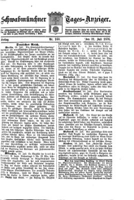 Schwabmünchner Tages-Anzeiger Freitag 21. Juli 1876