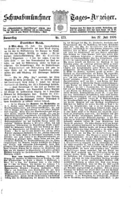 Schwabmünchner Tages-Anzeiger Donnerstag 27. Juli 1876