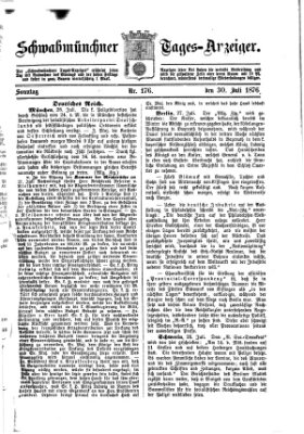 Schwabmünchner Tages-Anzeiger Sonntag 30. Juli 1876