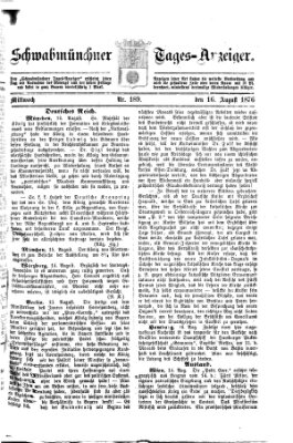 Schwabmünchner Tages-Anzeiger Mittwoch 16. August 1876