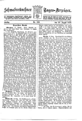 Schwabmünchner Tages-Anzeiger Samstag 19. August 1876