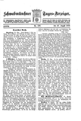 Schwabmünchner Tages-Anzeiger Sonntag 27. August 1876