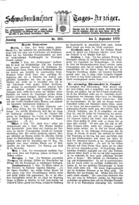 Schwabmünchner Tages-Anzeiger Sonntag 3. September 1876