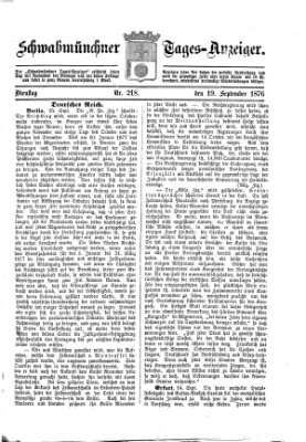 Schwabmünchner Tages-Anzeiger Dienstag 19. September 1876